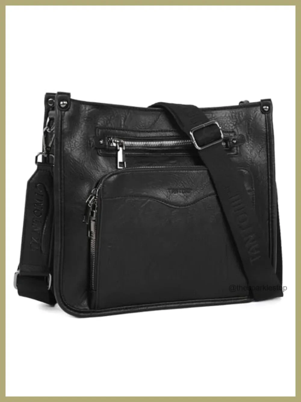 TANTOMI PU Leather Crossbody Bag for Women, Vegan Leather Shoulder Purse